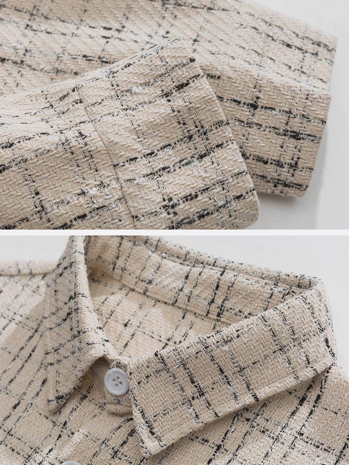 Trellis Letter Embroidery Long Sleeve Shirts
