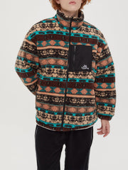 Wintermantel mit Stammes-Vintage-Muster