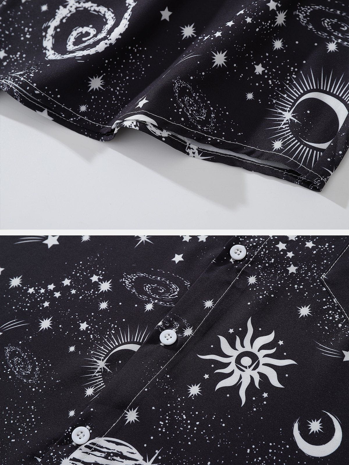 Universe Galaxy Print Short Sleeve Shirts