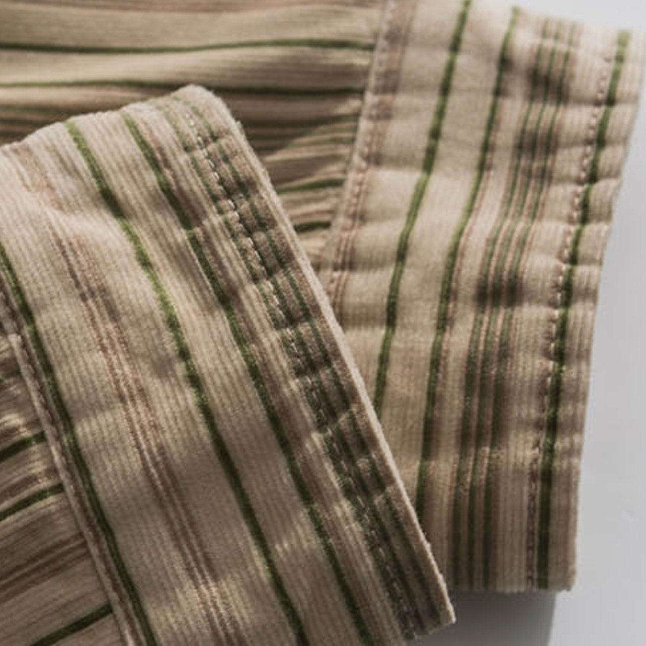 Vertical Stripes Plus Fleece Long-sleeved Shirt