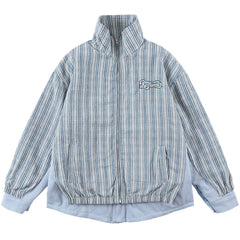 Wintermäntel mit vertikalen Streifen