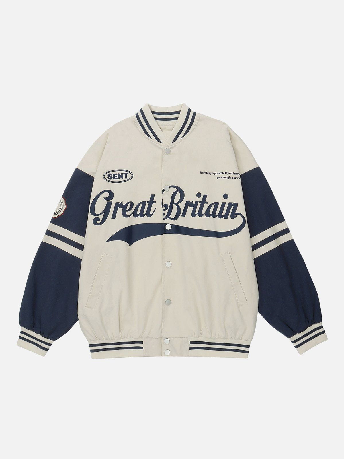 Vintage Kontrast Collegejacke 