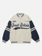 Vintage Kontrast Collegejacke 