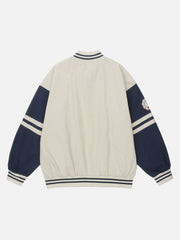 Vintage Kontrast Collegejacke 