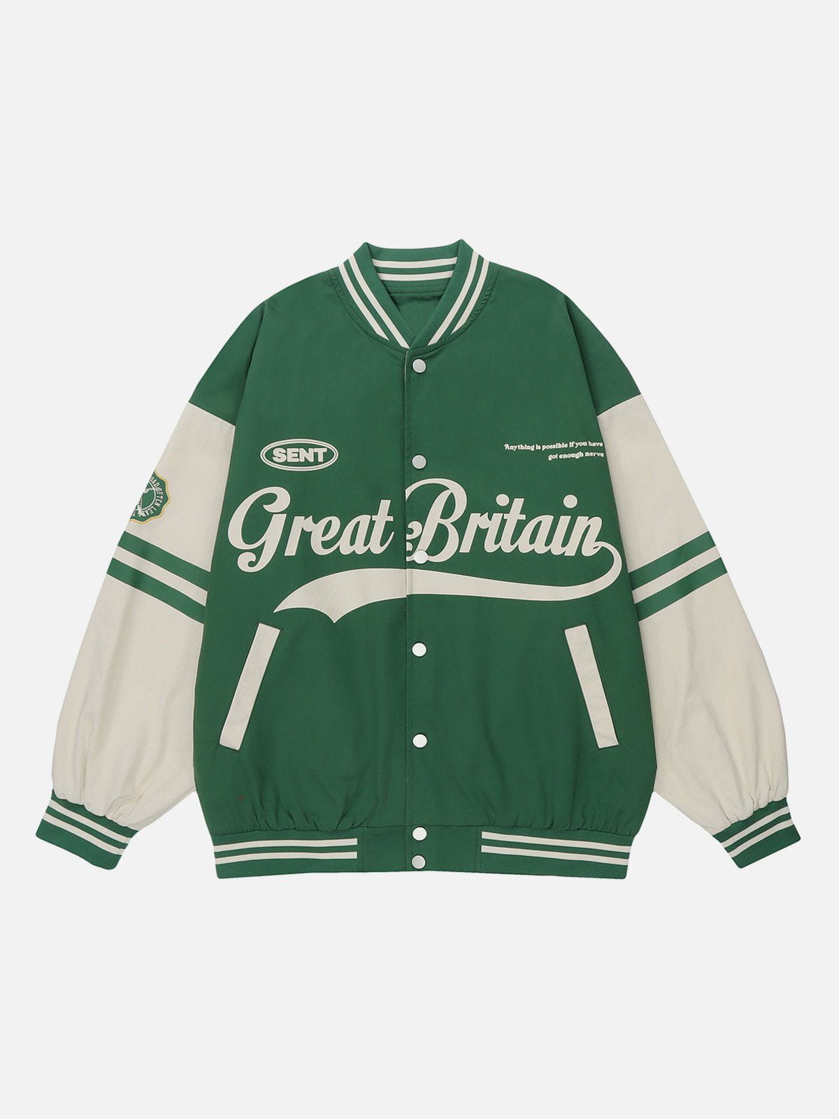 Vintage Kontrast Collegejacke 