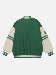 Vintage Kontrast Collegejacke 