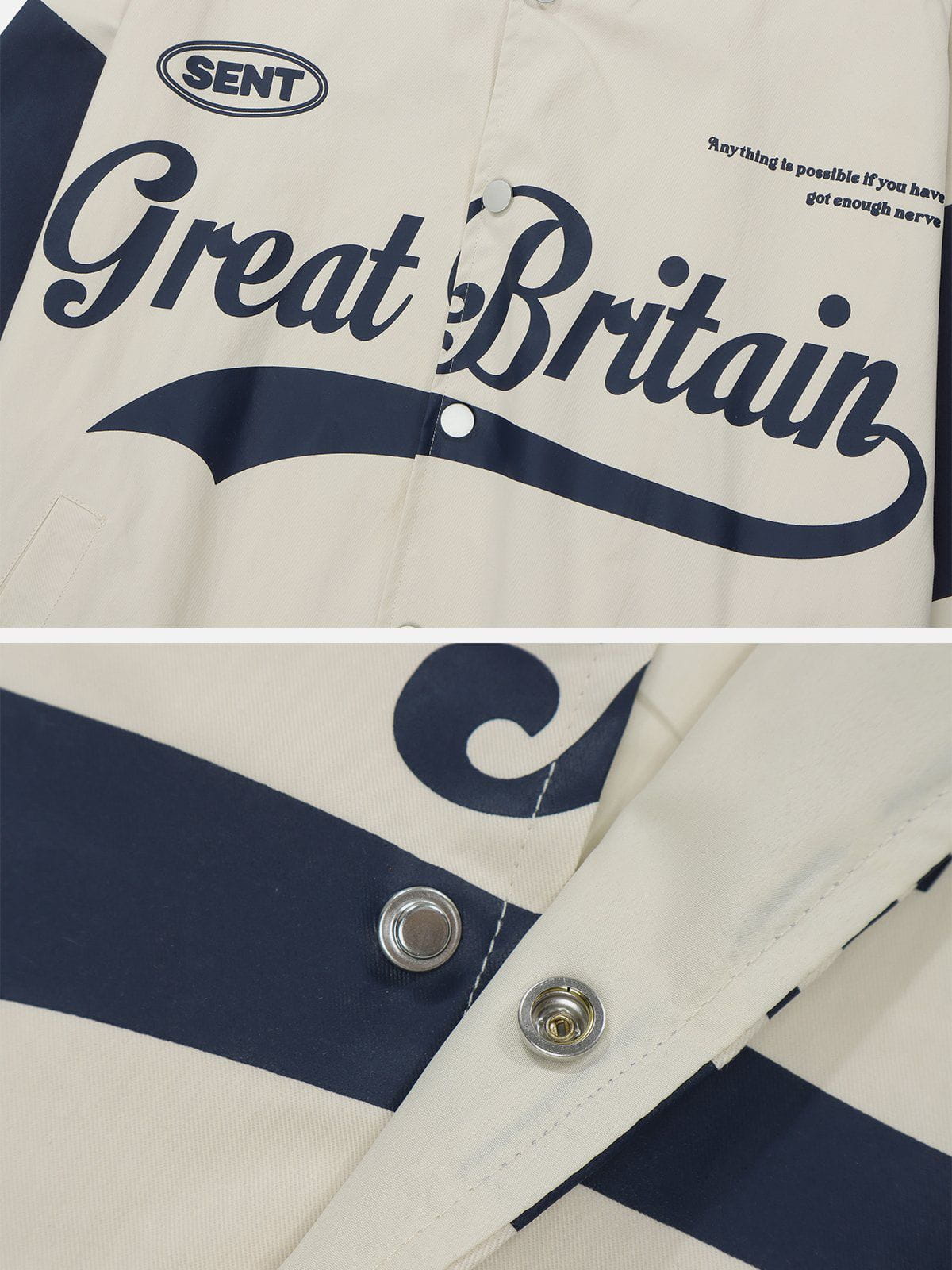 Vintage Kontrast Collegejacke 
