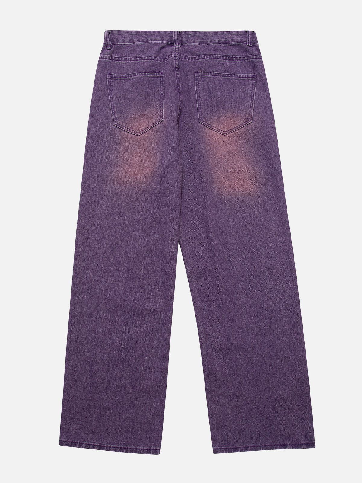 Vintage Distressed Large Pocket Jeans