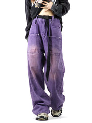 Vintage Distressed Large Pocket Jeans