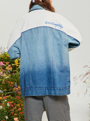 Vintage Gradient Denim Stitching Jacket