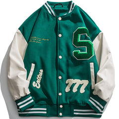 Vintage High School Jacket Flocked Heart