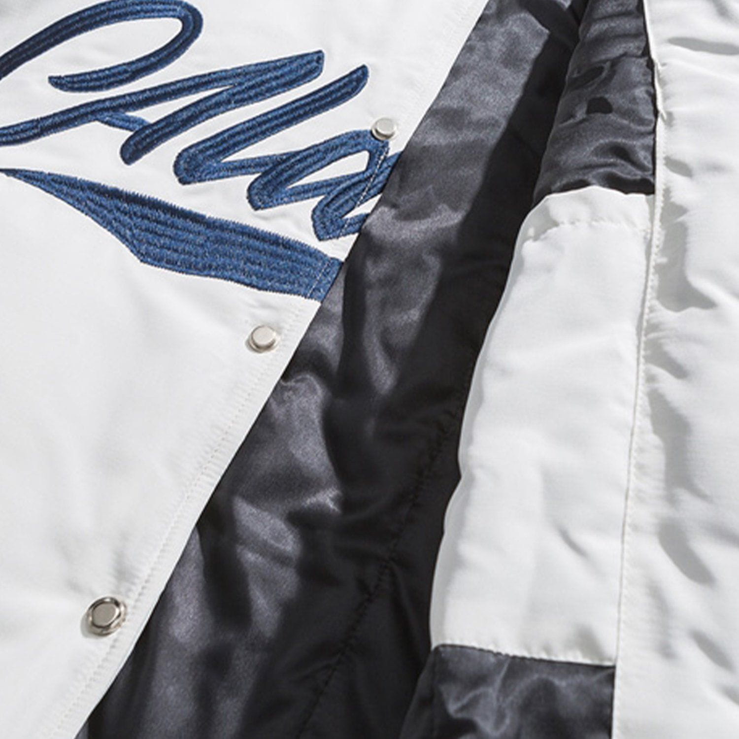 Manteau à coutures et imprimé lettres vintage