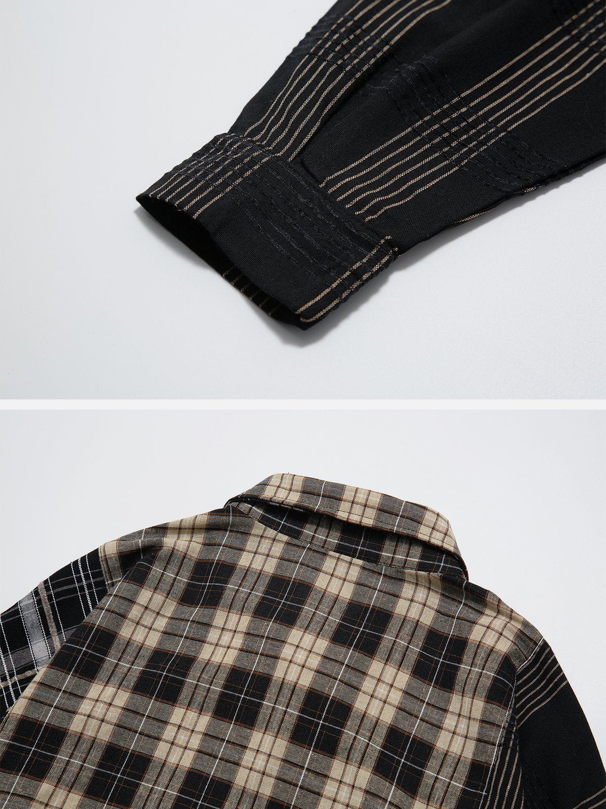 Vintage Patchwork Long Sleeve Shirt