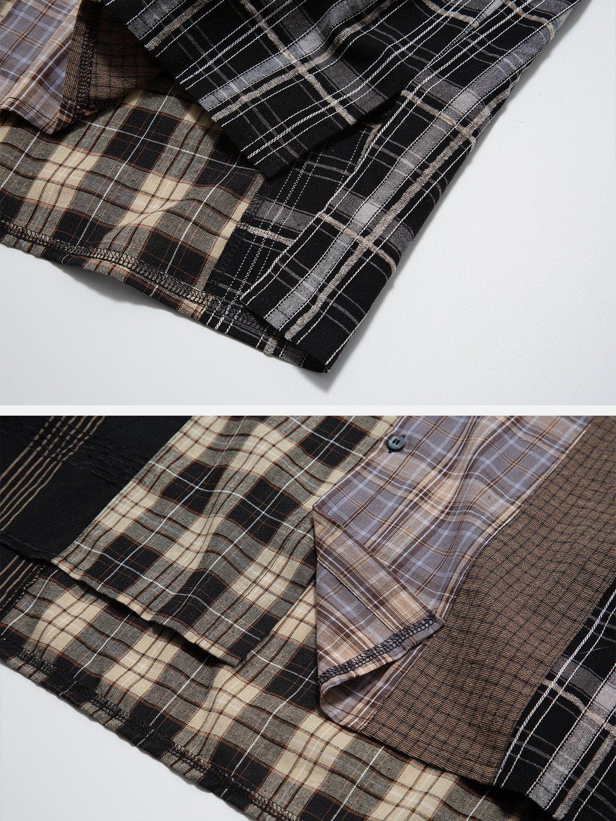 Vintage Patchwork Long Sleeve Shirt