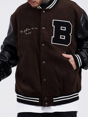 Vintage Patchwork-PU-Jacke 