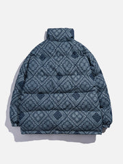 Vintage Print Winter Coat