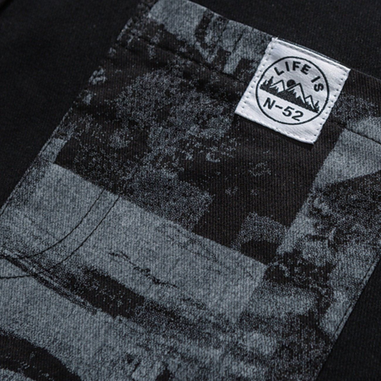 Vintage Printed Panel Short Sleeve Shirt