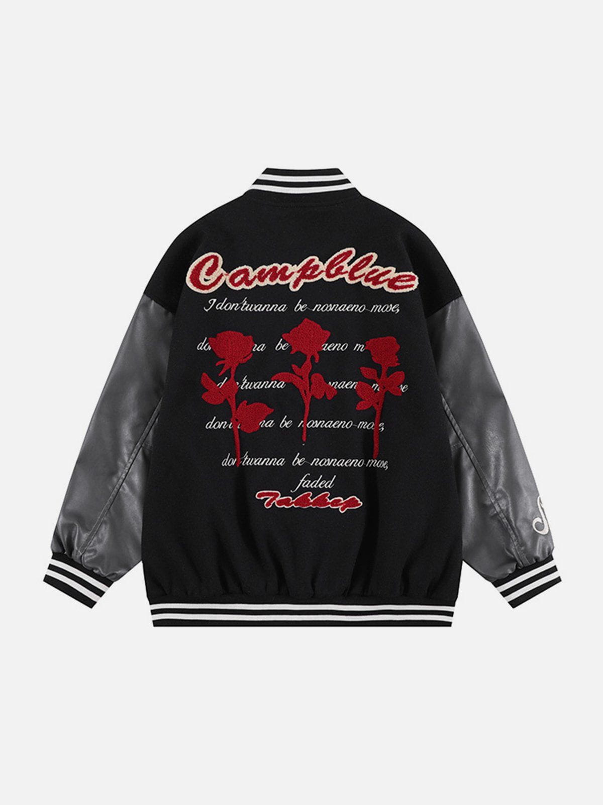 Veste universitaire floquée rose vintage 