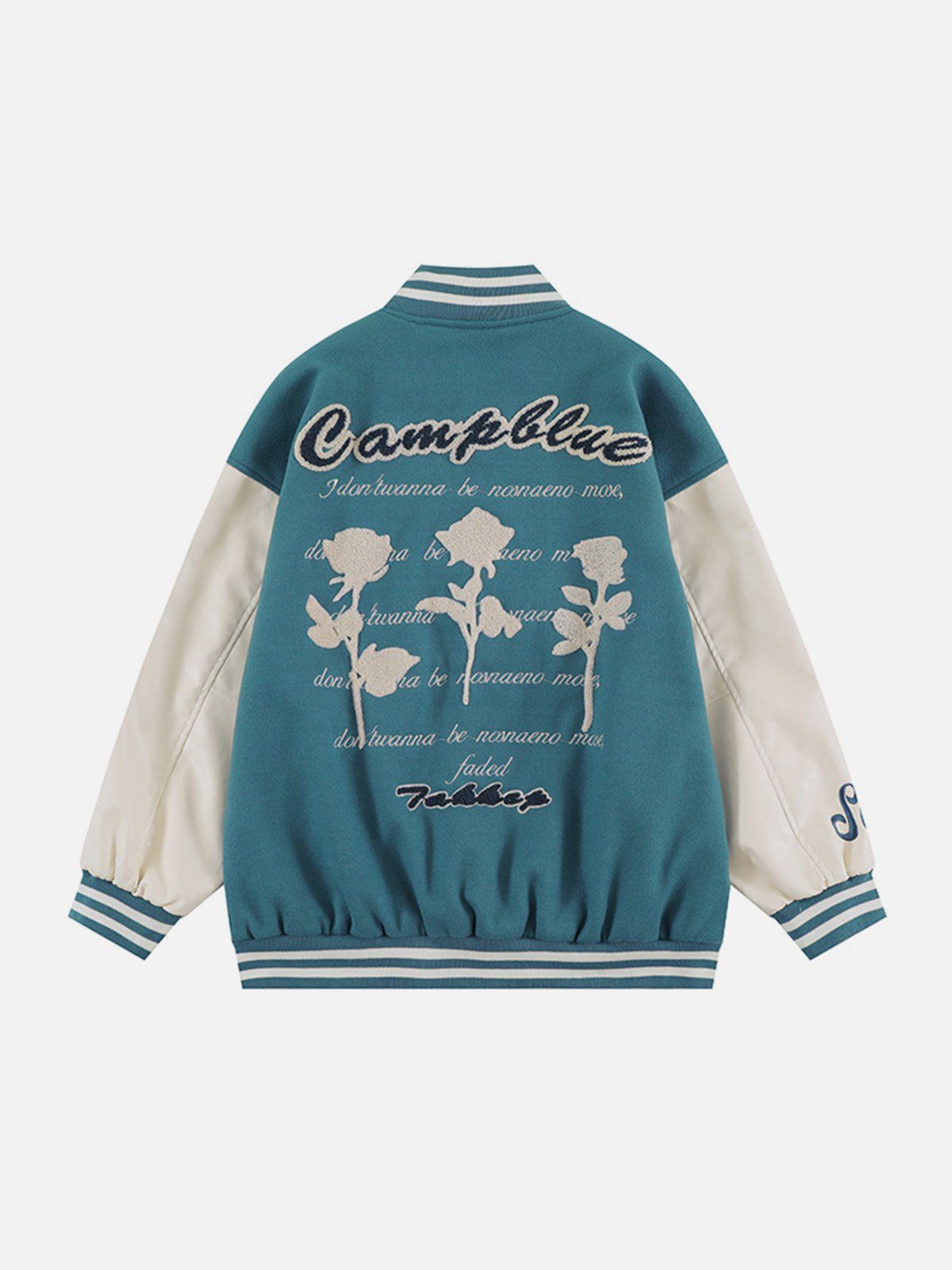 Veste universitaire floquée rose vintage 