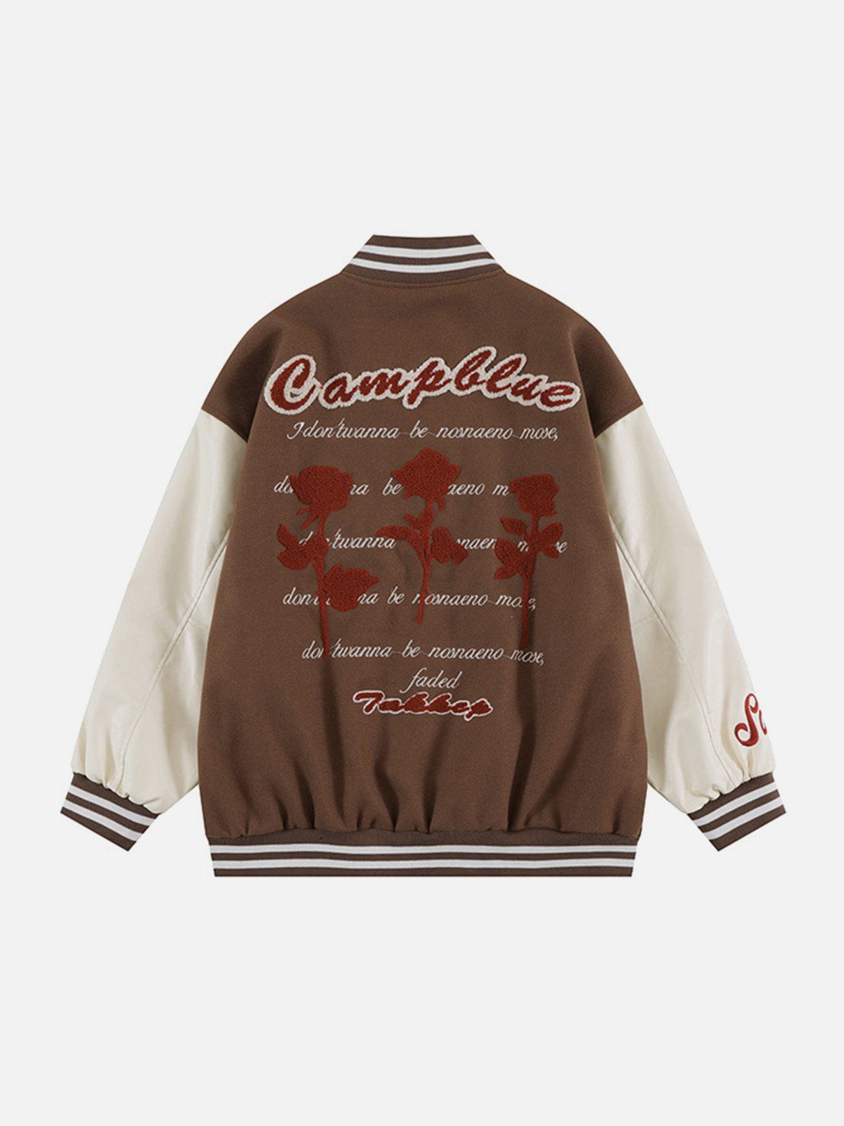 Veste universitaire floquée rose vintage 