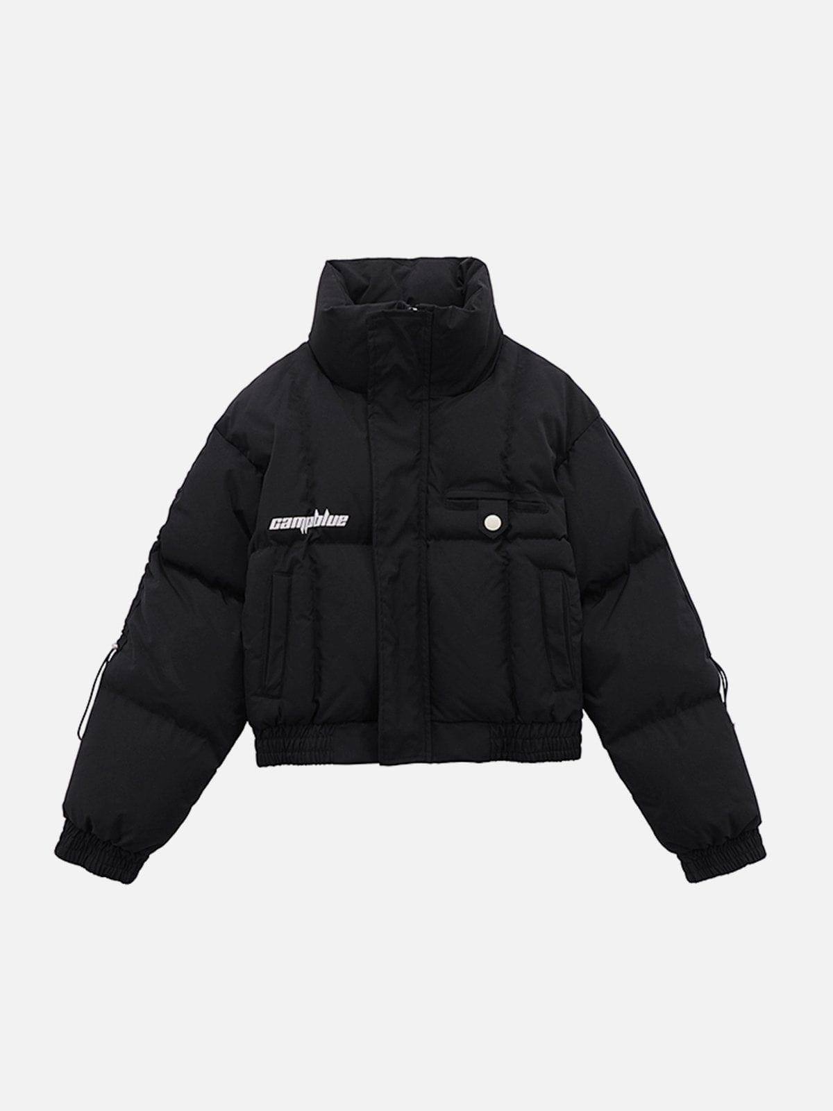 Wintermantel im Vintage-Stil mit einfachem Buchstabendruck 