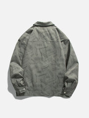 Vintage Skateboard-Flap-Print-Jacke 