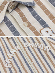 Hemdjacke mit Vintage-Streifen 