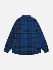 Vintage gestreifte Buchstaben-Shacket 