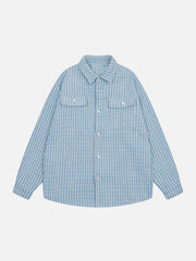 Gestreifte Vintage-Hemdjacke 