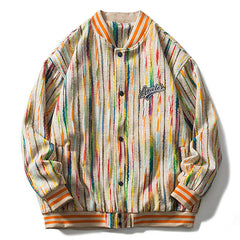 Vintage gestreifte Wolljacke