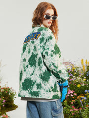 Jacke mit Vintage-Batikmuster 