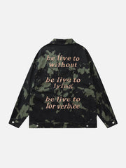 Jacke mit Vintage-Batikmuster 