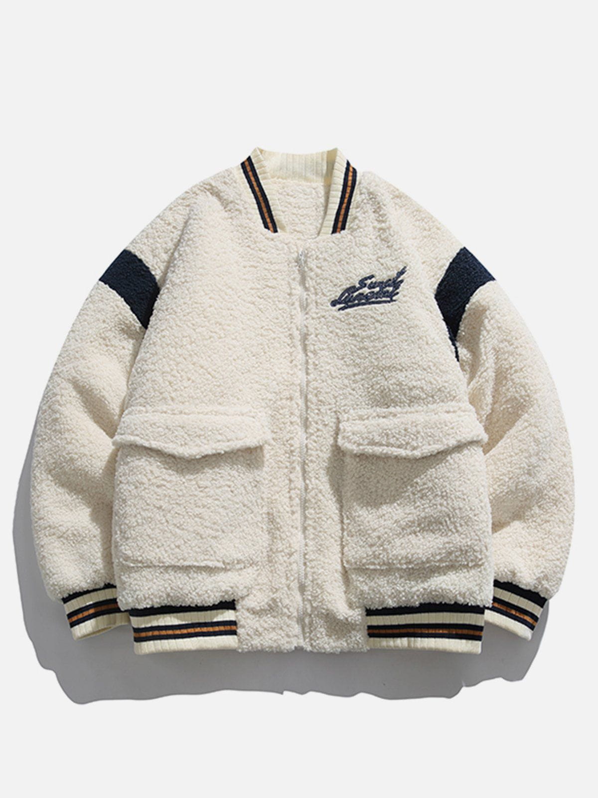 Vintage Varsity Sherpa Winter Coat