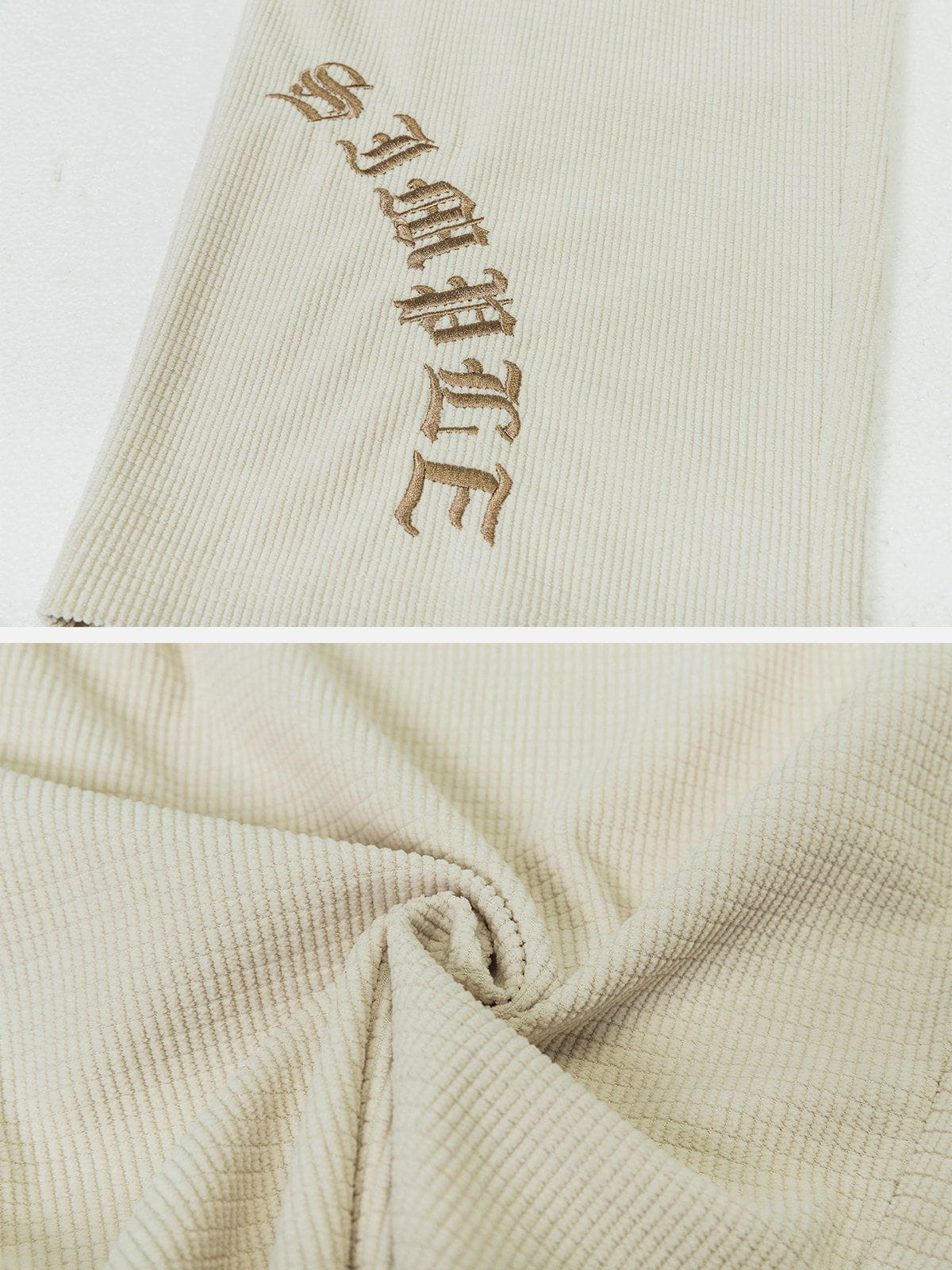 Waffle Embroidery Pants