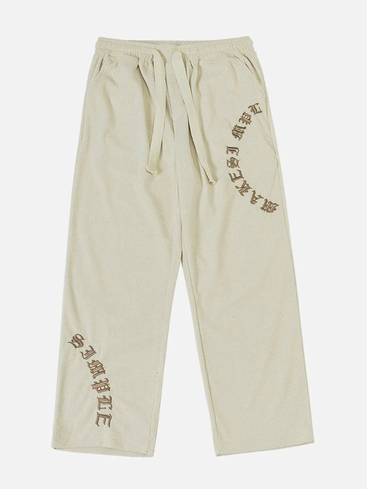 Waffle Embroidery Pants