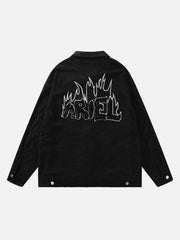 Jacke mit Waffel-Flock-Buchstaben 