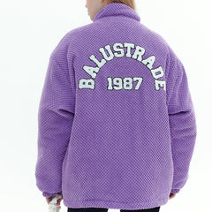 Waffle Letter Flocked Winter Coat