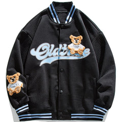 Waffel Letterman Jacke Bär