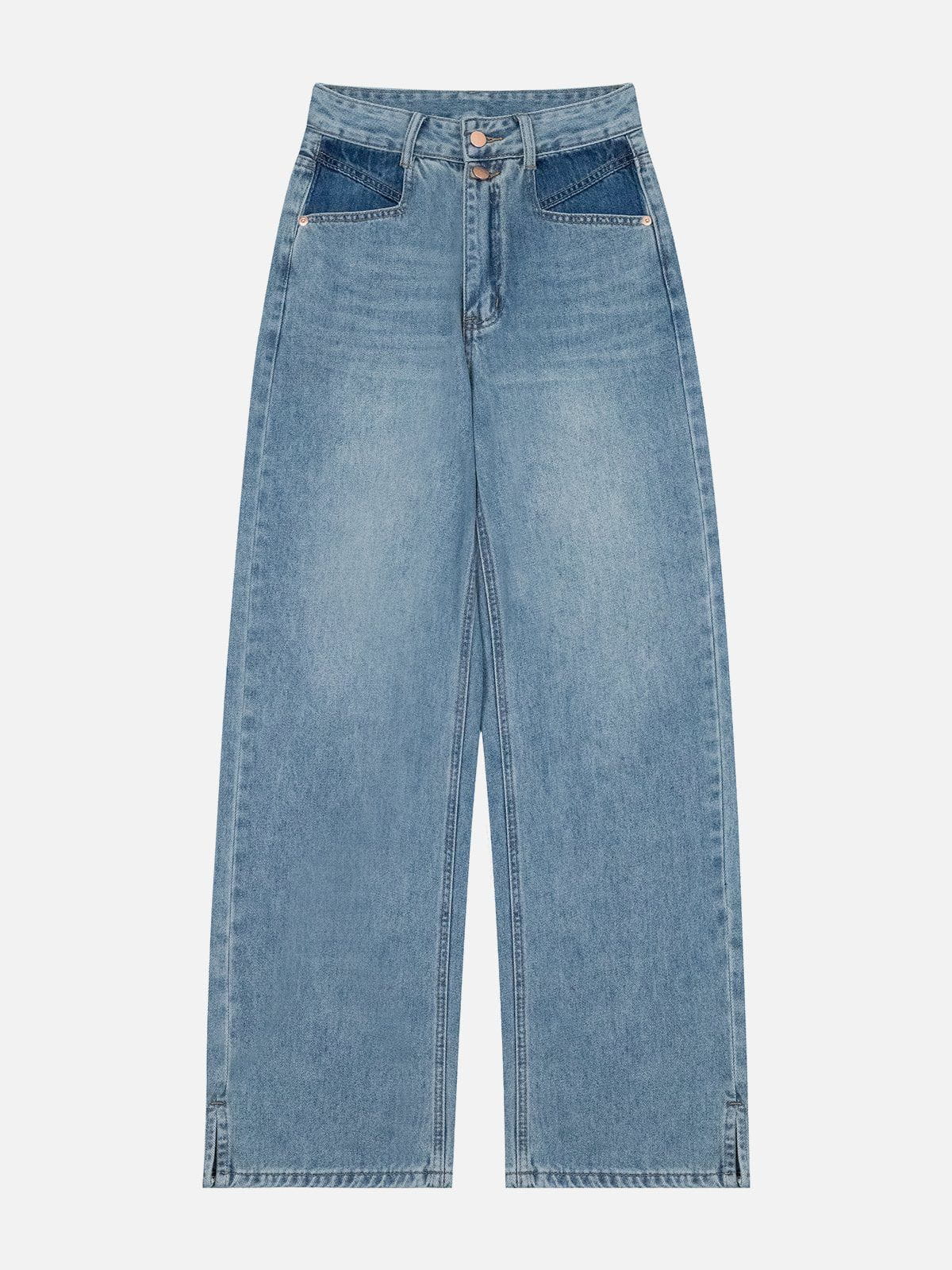Washed Fringe Jeans