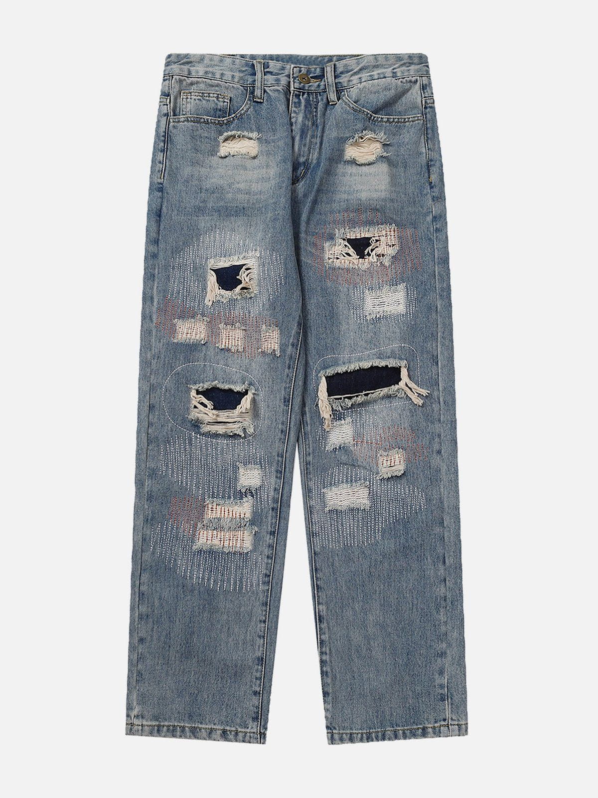 Washed Hole Jeans