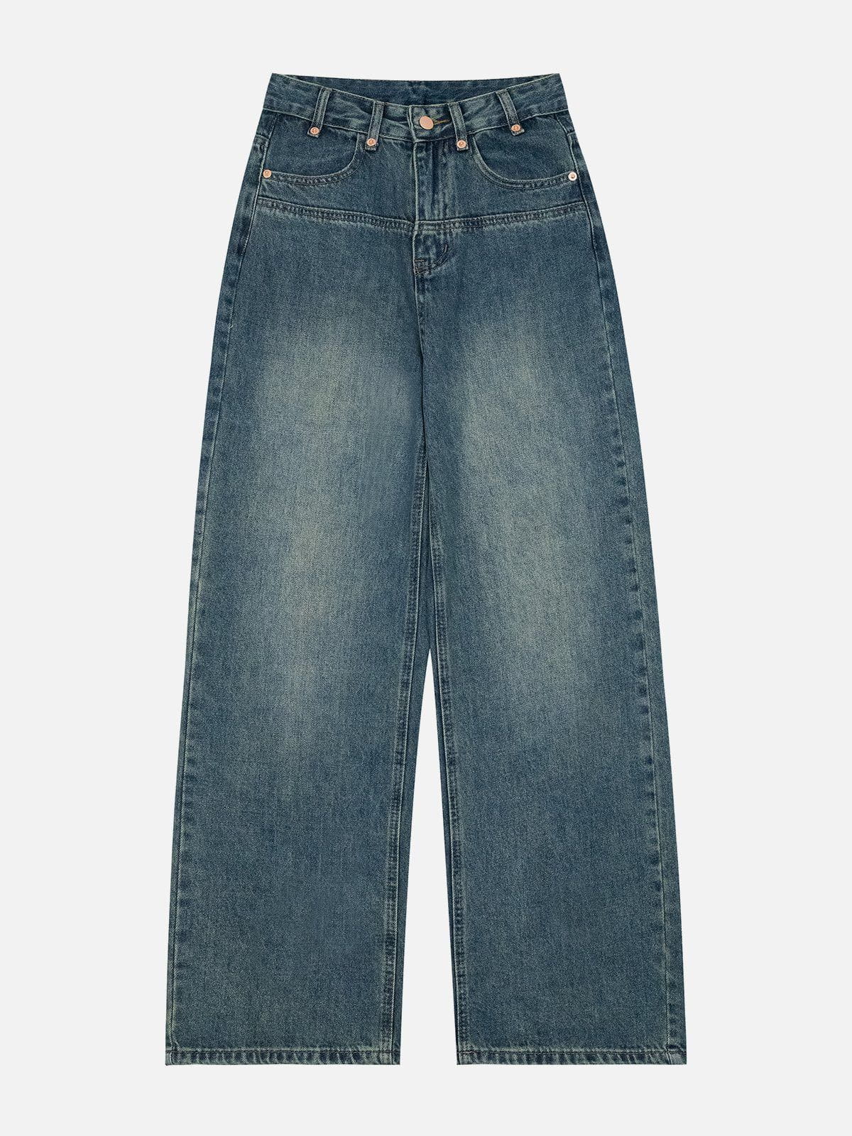 Washed Wide Leg Jeans