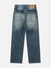 Water-washed Pleats Jeans