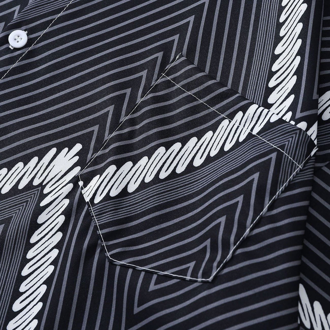 Wave Stripe Short Sleeve Shirt