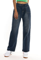 Wide Leg Straight Jeans