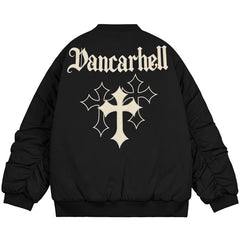 Winter Bomberjacke Mantel Kreuz Patch