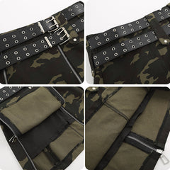 Damen Unregelmäßiges Camouflage-Jackenset