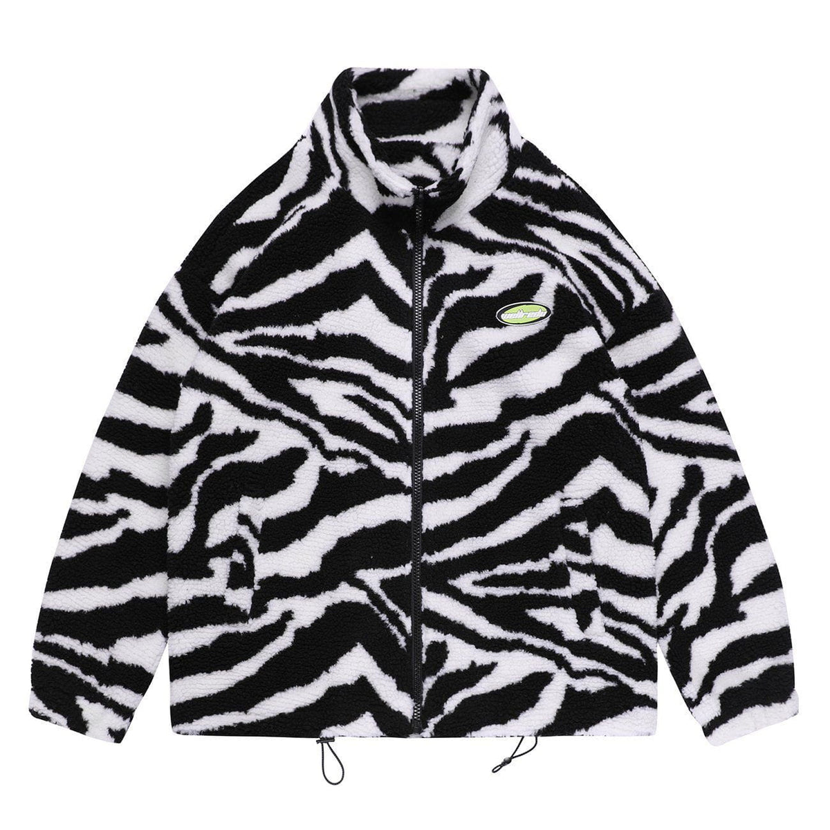 Zebra Pattern Sherpa Jacket