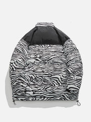 Zebra Print Down Coat