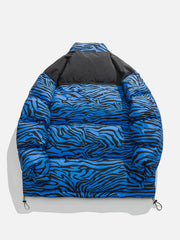 Zebra Print Down Coat