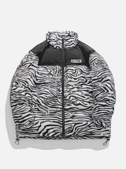 Zebra Print Down Coat